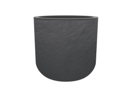 Pot De Fleur Sahara - Plastique Gris 34 Cm - Avec Bac Interne Cache 609696
