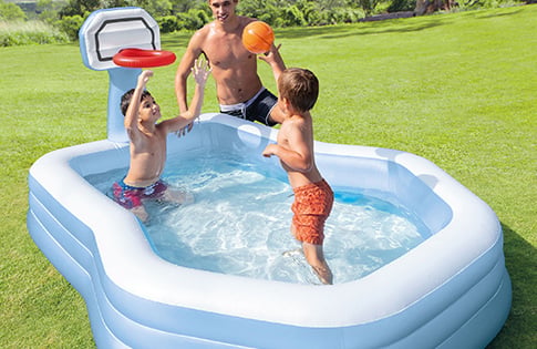 Aire de jeux piscine gonflable enfant Intex licorne avec fontaine 191 x 152 x 58 cm