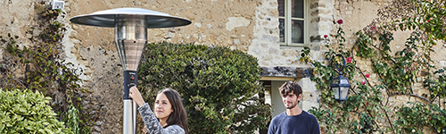 Palans Imer P03CD Avec Parasol Chauffant - 2 Boutons De Commande - Levage Professionnel