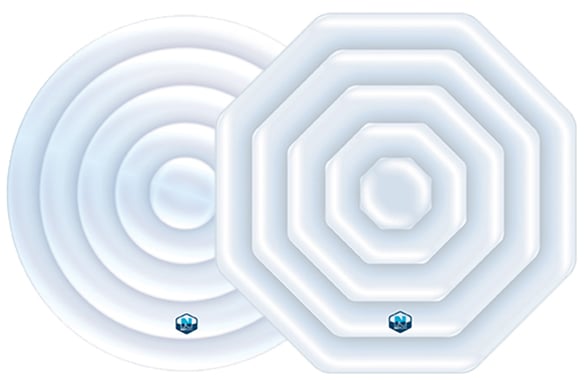 Couvercle Gonflable Pour Spa Netspa Octogonal - Isolation Thermique - Silver Et Caïman